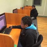 wmva student working at computer